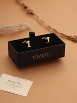 Golden Alphabet I Cufflink - TOSSIDO
