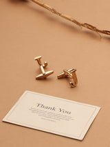 Golden Alphabet J Cufflink - TOSSIDO
