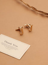 Golden Alphabet J Cufflink - TOSSIDO