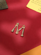 Golden Alphabet M Brooch - TOSSIDO