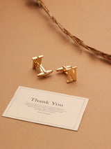 Golden Alphabet N Cufflink - TOSSIDO