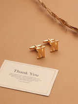 Golden Alphabet N Cufflink - TOSSIDO