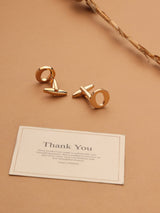 Golden Alphabet O Cufflink - TOSSIDO