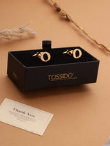 Golden Alphabet O Cufflink - TOSSIDO