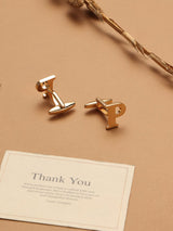 Golden Alphabet P Cufflink - TOSSIDO