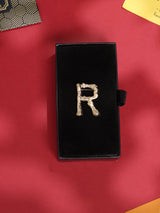 Golden Alphabet R Brooch - TOSSIDO