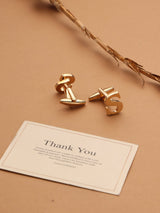 Golden Alphabet S Cufflink