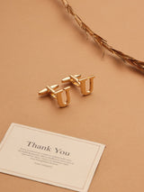Golden Alphabet U Cufflink - TOSSIDO