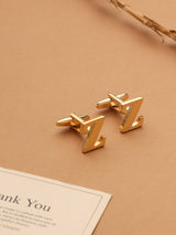 Golden Alphabet Z Cufflink - TOSSIDO