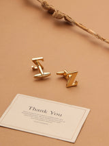 Golden Alphabet Z Cufflink - TOSSIDO