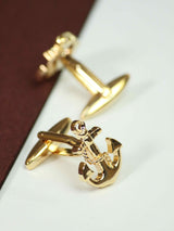 Golden Anchor Cufflinks - TOSSIDO
