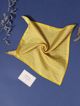 Golden Floral Silk Pocket Square - TOSSIDO