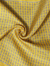 Golden Floral Silk Pocket Square - TOSSIDO