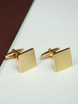 Golden Geometric Cufflinks - TOSSIDO