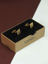 Golden Geometric Cufflinks - TOSSIDO