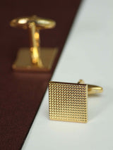 Golden Geometric Cufflinks - TOSSIDO