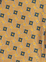 Golden Geometric Woven Cravat & Pocket Square Set - TOSSIDO
