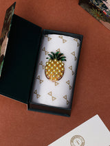 Golden Pearl Pineapple Brooch - TOSSIDO