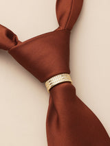 Golden Radiance Pavé Necktie Ring - TOSSIDO