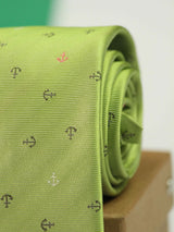 Green Anchor Woven Necktie - TOSSIDO