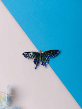 Green - Blue Butterfly Brooch - TOSSIDO