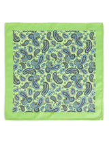 Green & Blue Paisley Stole & Pocket Square Set - TOSSIDO