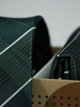 Green Check Necktie & Pocket Square Giftset - TOSSIDO