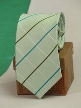 Green Check Woven Necktie - TOSSIDO