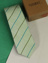 Green Check Woven Necktie - TOSSIDO