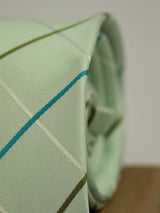 Green Check Woven Necktie - TOSSIDO