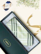 Green Checks Broad + Long Necktie - TOSSIDO