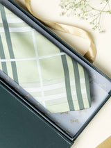 Green Checks Broad + Long Necktie - TOSSIDO