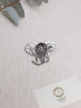 Green Crystal Elephant Head Brooch - TOSSIDO