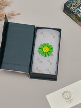 Green Daisy Brooch