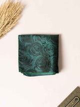Green Floral Jacquard Pocket Square - TOSSIDO