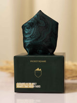 Green Floral Jacquard Pocket Square - TOSSIDO