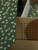 Green Floral Necktie & Pocket Square Giftset - TOSSIDO