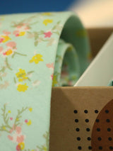 Green Floral Necktie & Pocket Square Giftset - TOSSIDO