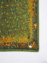 Green Floral Printed Stole - TOSSIDO