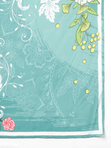 Green Floral Scarf & Scarf Bag Set - TOSSIDO