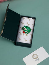 Green Frog Heart Brooch