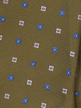 Green Geometric Woven Cravat & Pocket Square Set - TOSSIDO