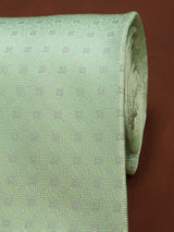 Green Geometric Woven Necktie - TOSSIDO