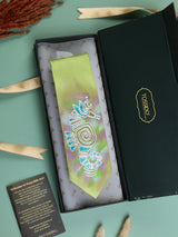 Green Hand - Painted Woven Necktie - Sea Horse - TOSSIDO