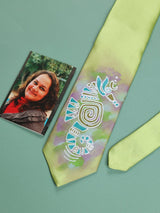 Green Hand - Painted Woven Necktie - Sea Horse - TOSSIDO