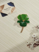 Green Hibiscus Brooch - TOSSIDO