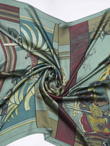 Green Horse Print Neckerchief - TOSSIDO