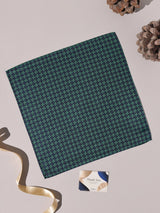 Green & Navy Houndstooth Performance Silk™ Pocket Square - TOSSIDO