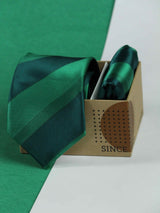 Green Necktie & Pocket Square Giftset - TOSSIDO