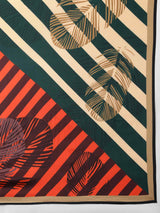 Green & Orange Stripe Scarf & Scarf Bag Set - TOSSIDO